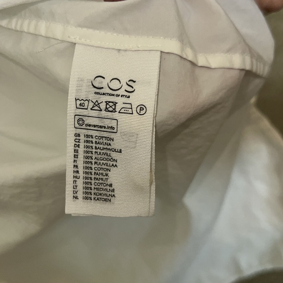 Cos White Women’s Button-Up Size 38/S - Picture 3 of 4